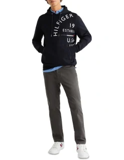 Tommy Hilfiger 1985 Slim Bleecker Chino Pant In Dark Ash