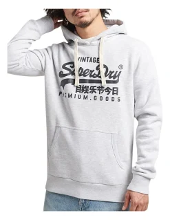 Superdry Vintage Logo Heritage Hood In Grey