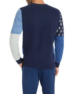 Marcs Mix And Patch Knit In Blue Multi 9 Marcs Mix And Patch Knit In Blue Multi -Coats Sales Store 981245440 4 720x928