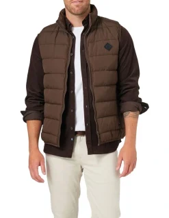 Blazer Archie Puffer Vest In Chocolate