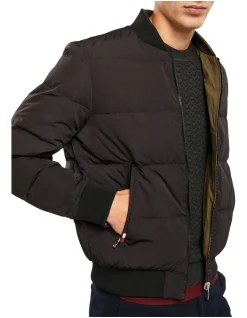 Tommy Hilfiger Reversible Down Seersucker Bomber In Black 9 Tommy Hilfiger Reversible Down Seersucker Bomber In Black -Coats Sales Store 982708660 3 1 720x928