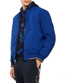 Tommy Hilfiger Reversible Down Seersucker Bomber In Desert Sky -Coats Sales Store 982708750 5 720x928