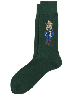 Polo Ralph Lauren Polo Bear Crew Socks In Green