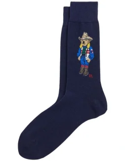 Polo Ralph Lauren Polo Bear Crew Socks In Navy