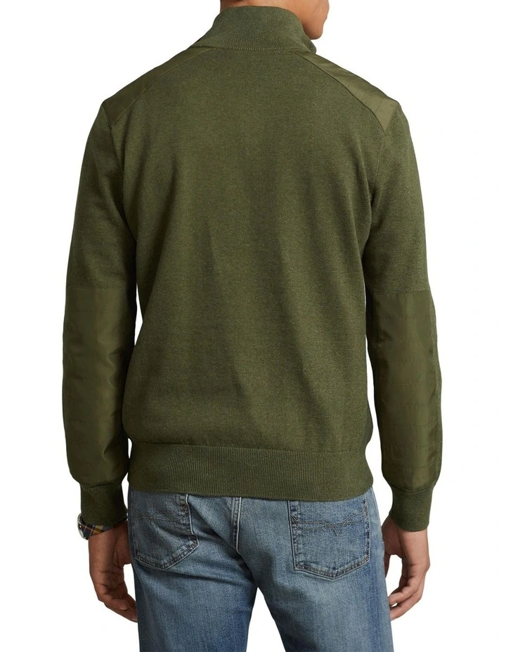 Polo Ralph Lauren Hybrid Quarter-Zip Sweater In Green 4 Polo Ralph Lauren Hybrid Quarter-Zip Sweater In Green - Image 2
