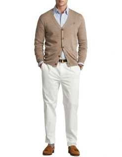 Polo Ralph Lauren Slim Fit Washable Wool Cardigan In Brown -Coats Sales Store 982789930 3 720x928