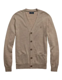 Polo Ralph Lauren Slim Fit Washable Wool Cardigan In Brown -Coats Sales Store 982789930 4 720x928