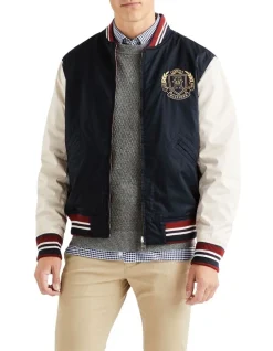 Tommy Hilfiger Reversible Icon Bomber In Blue