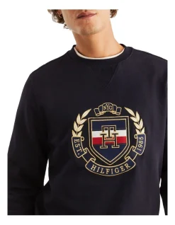 Tommy Hilfiger Icon Stack Crest Sweatshirt In Blue -Coats Sales Store 983249380 3 720x928