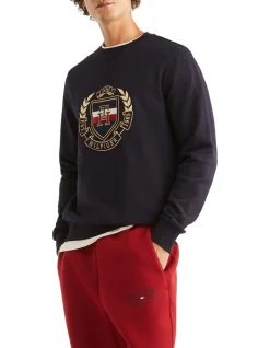 Tommy Hilfiger Icon Stack Crest Sweatshirt In Blue -Coats Sales Store 983249380 4 720x928