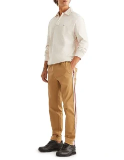 Tommy Hilfiger Chelsea Tapered Pull On Side Tape Pant In Countryside Khaki