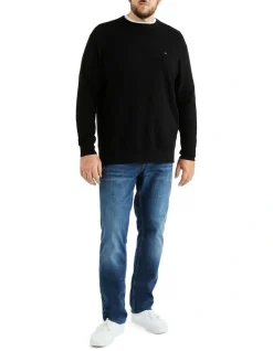 Tommy Hilfiger Cross Structure Crew Neck Knit In Black -Coats Sales Store 983252800 4 720x928