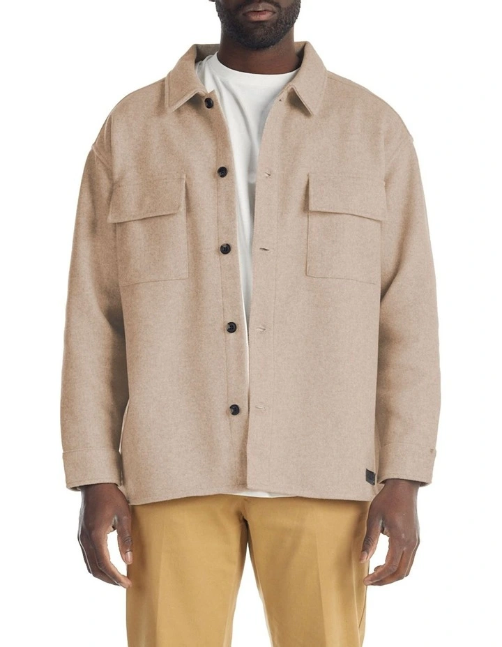 Nana Judy Durant Shacket In Beige 3 Nana Judy Durant Shacket In Beige