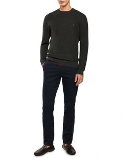 Tommy Hilfiger Exaggerated Structure Crew Neck Knit In Grey -Coats Sales Store 983901250 4 1 720x928