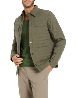 Marcs Kenji Padded Shacket In Green