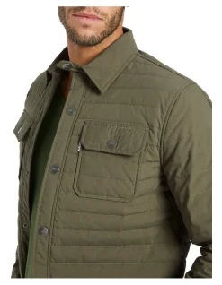 Marcs Kenji Padded Shacket In Green -Coats Sales Store 984040840 3 720x928