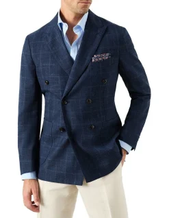 MJ Bale Polter Double Breasted Jacket In Blue