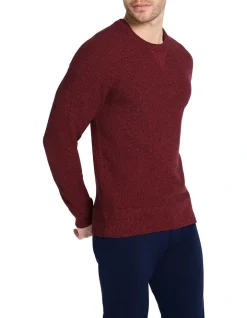 Marcs Chris Seed Stitch Knit In Dark Cranberry