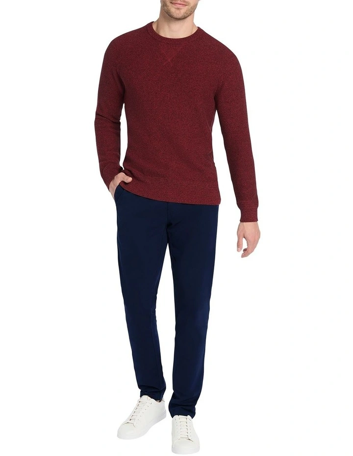 Marcs Chris Seed Stitch Knit In Dark Cranberry 4 Marcs Chris Seed Stitch Knit In Dark Cranberry - Image 2