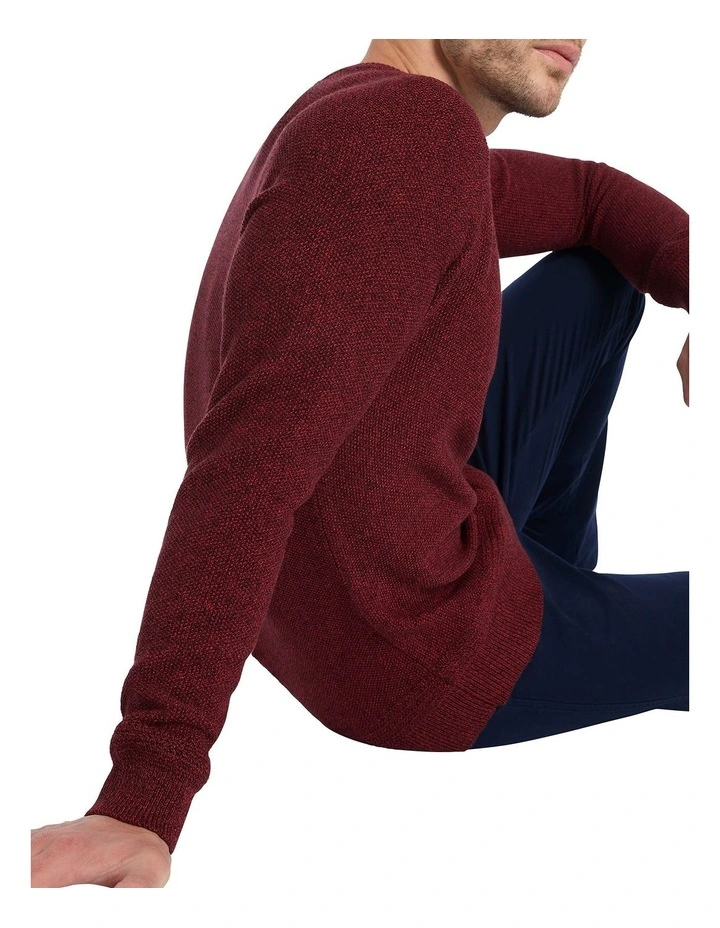 Marcs Chris Seed Stitch Knit In Dark Cranberry 5 Marcs Chris Seed Stitch Knit In Dark Cranberry - Image 3