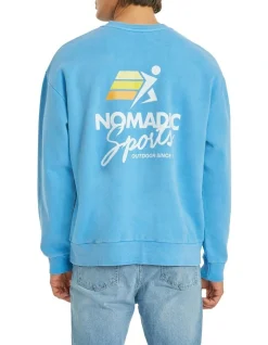 Nomadic Paradise YMCA Relaxed Sweater In Blue