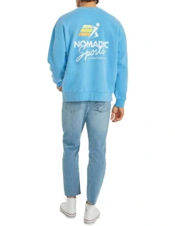 Nomadic Paradise YMCA Relaxed Sweater In Blue -Coats Sales Store 985706920 6 720x928