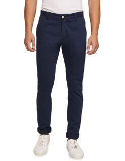 Oxford Stretch Skinny Fit Chinos In Navy