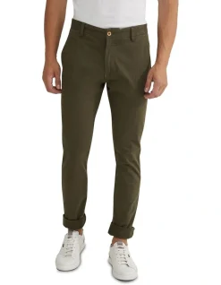 Oxford Stretch Skinny Fit Chinos In Forest