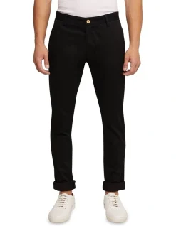 Oxford Stretch Skinny Fit Chinos In Black