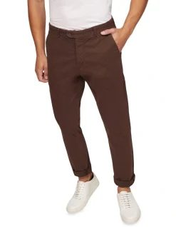 Oxford Luka Stretch Casual Pants In Brown -Coats Sales Store 986194000 4 720x928