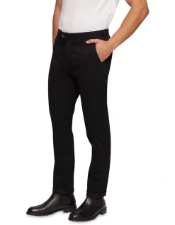 Oxford Luka Stretch Casual Pants In Black -Coats Sales Store 986194090 2 720x928
