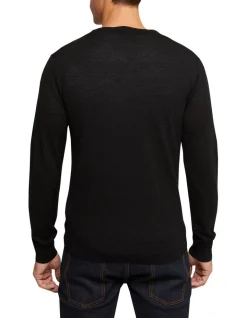 Oxford V-Neck Pure Merino Wool Pullover In Black 10 Oxford V-Neck Pure Merino Wool Pullover In Black -Coats Sales Store 986194720 3 1 720x928