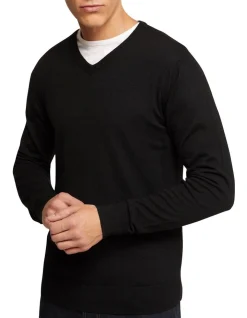 Oxford V-Neck Pure Merino Wool Pullover In Black 11 Oxford V-Neck Pure Merino Wool Pullover In Black -Coats Sales Store 986194720 4 1 720x928