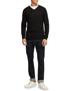 Oxford V-Neck Pure Merino Wool Pullover In Black 12 Oxford V-Neck Pure Merino Wool Pullover In Black -Coats Sales Store 986194720 5 1 720x928