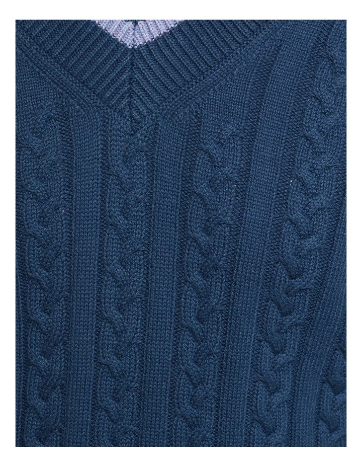 Oxford Logan Cricket Knit Pullover In Blue 8 Oxford Logan Cricket Knit Pullover In Blue - Image 6