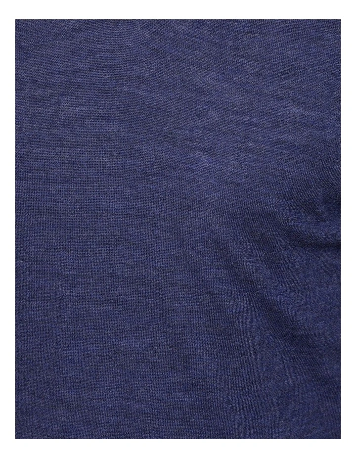 Oxford V-Neck Pure Merino Wool Pullover In Blue 8 Oxford V-Neck Pure Merino Wool Pullover In Blue - Image 6
