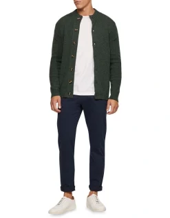 Oxford Lenny Button Up Cardigan In Green