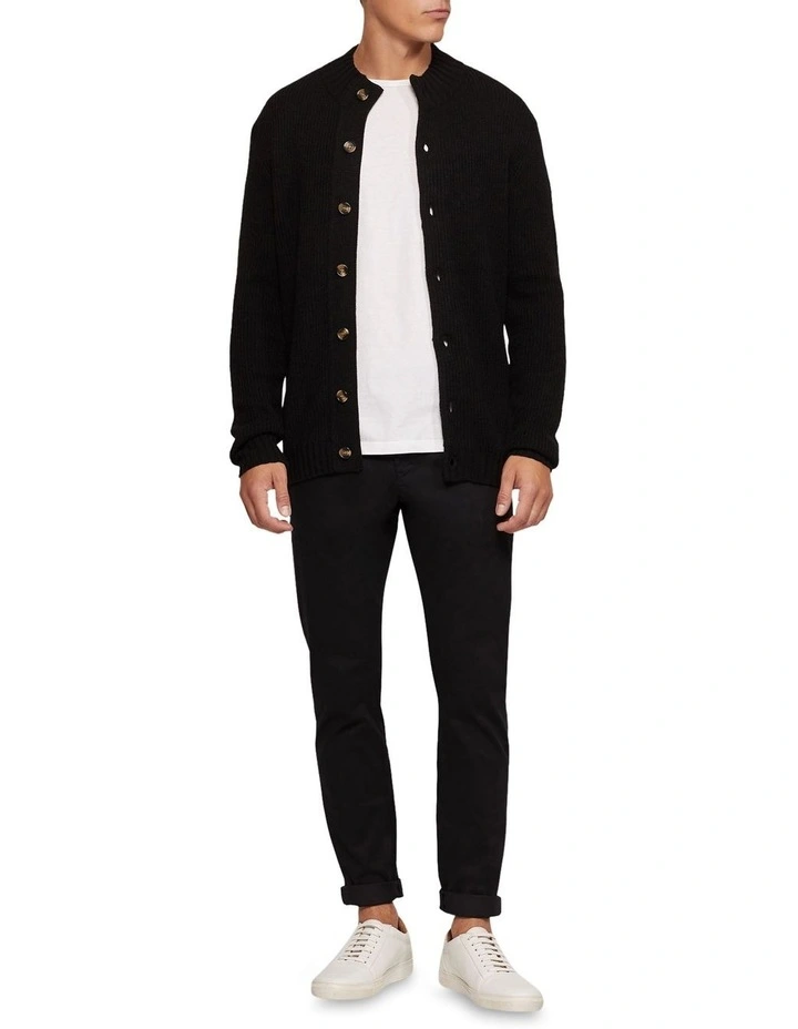 Oxford Lenny Button Up Cardigan In Black 3 Oxford Lenny Button Up Cardigan In Black
