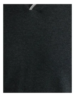 Oxford Reiss Tipping Collar Long Sleeve Knit Polo In Charcoal -Coats Sales Store 986201470 6 720x928