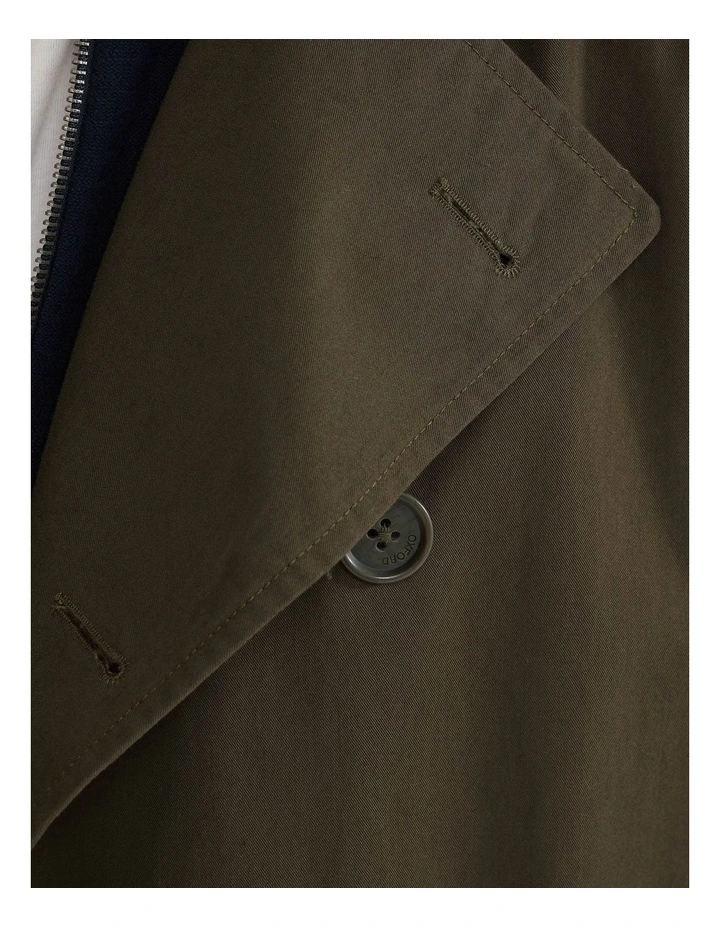 Oxford Marco Short Trench Coat In Dark Khaki 8 Oxford Marco Short Trench Coat In Dark Khaki - Image 6