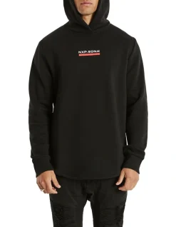 Nena & Pasadena Skyfall Hooded Dual Curved Sweater In Black -Coats Sales Store 986505130 3 720x928