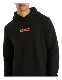 Nena & Pasadena Skyfall Hooded Dual Curved Sweater In Black -Coats Sales Store 986505130 4 720x928