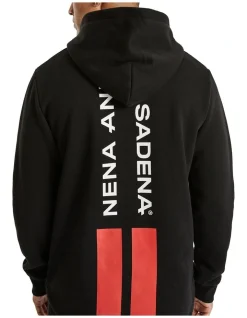 Nena & Pasadena Skyfall Hooded Dual Curved Sweater In Black -Coats Sales Store 986505130 5 720x928