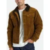 Brixton Cable Trucker Jacket In Brown