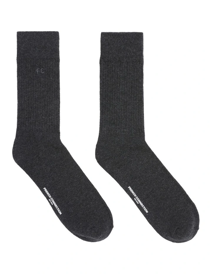 French Connection Fc Fine Ribbed Sock 3 French Connection Fc Fine Ribbed Sock