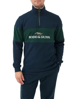 Rodd & Gunn Foresters Peak Sweat In Blue