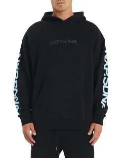 Nena & Pasadena Carlton Relaxed Fit Hoodie In Black -Coats Sales Store 991045720 3 720x928