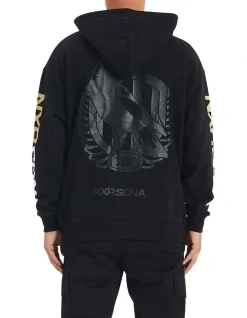 Nena & Pasadena Collingwood Relaxed Fit Hoodie In Black