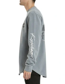 KSCY Easton Dual Curved Sweater In Grey -Coats Sales Store 991651150 3 720x928