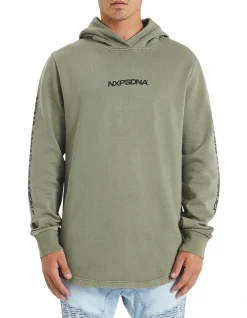 Nena & Pasadena Geelong Curved Hem Hooded Sweatshirt In Khaki -Coats Sales Store 992670040 4 720x928
